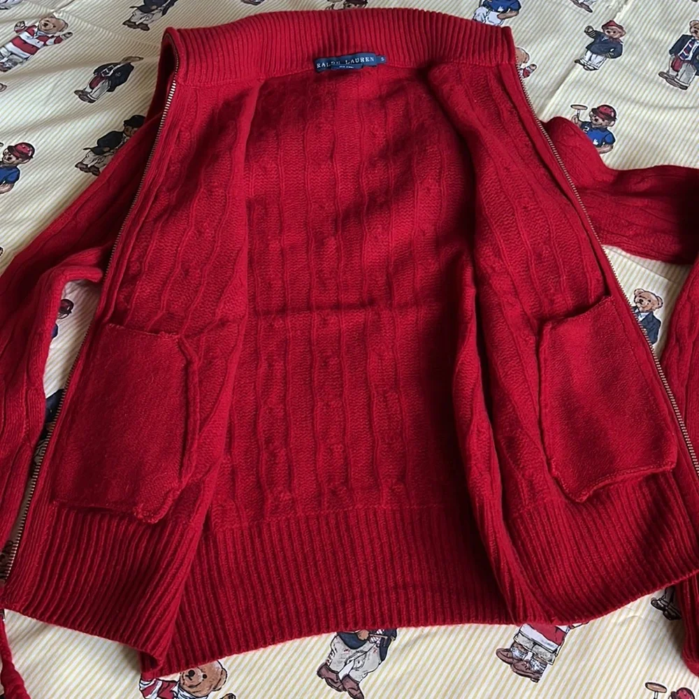 Women's Ralph Lauren Wool & Cashmere Sweater / Red / Size S - Picture 11 of 16
